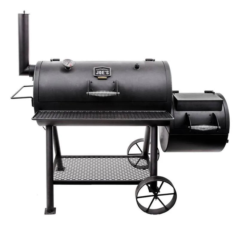 Grill, Cooking Space, Offset-Holzkohleraucher und Grill in Schwarz mit 900 qm.