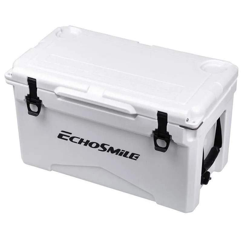 30 qt, rutschfeste Gummimatte und 4 Griffe, weißer Boxkühler mit Stretch Sicherung, Garten