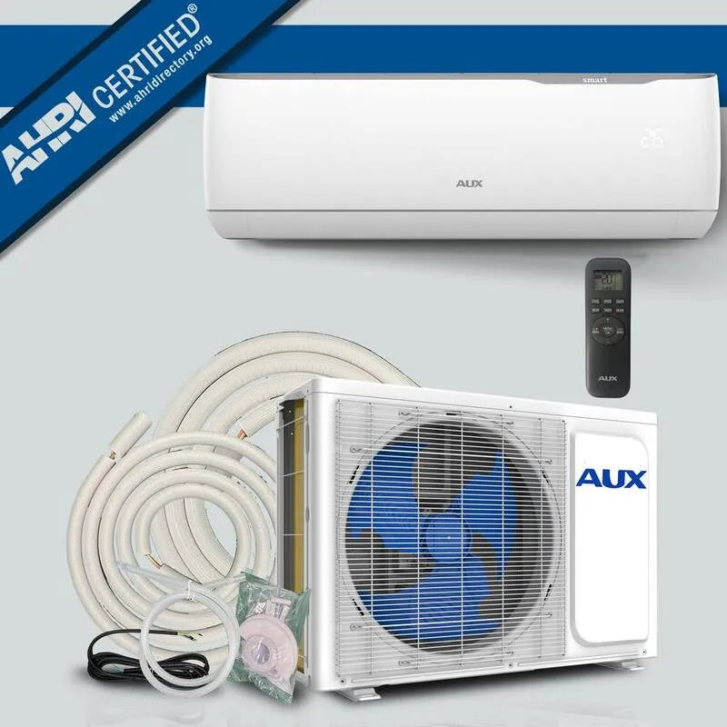 Kanalloses Mini-Split-System 12000 BTU Kanalloses 115-Volt-System, 17 SEER, 1 Tonne, Leitungssatz, Wandhalterung, Wärmefunktion, 25 ft, 12,000 BTU
