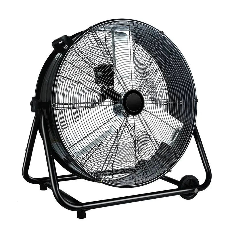 Ventilator 24 Zoll für hohe Beanspruchung Drum 3 Stufen 8100 CFM Luftzirkulation Hochgeschwindigkeitsventilator für Lager Schwarz, Zirkulation Massage, 24 Inch