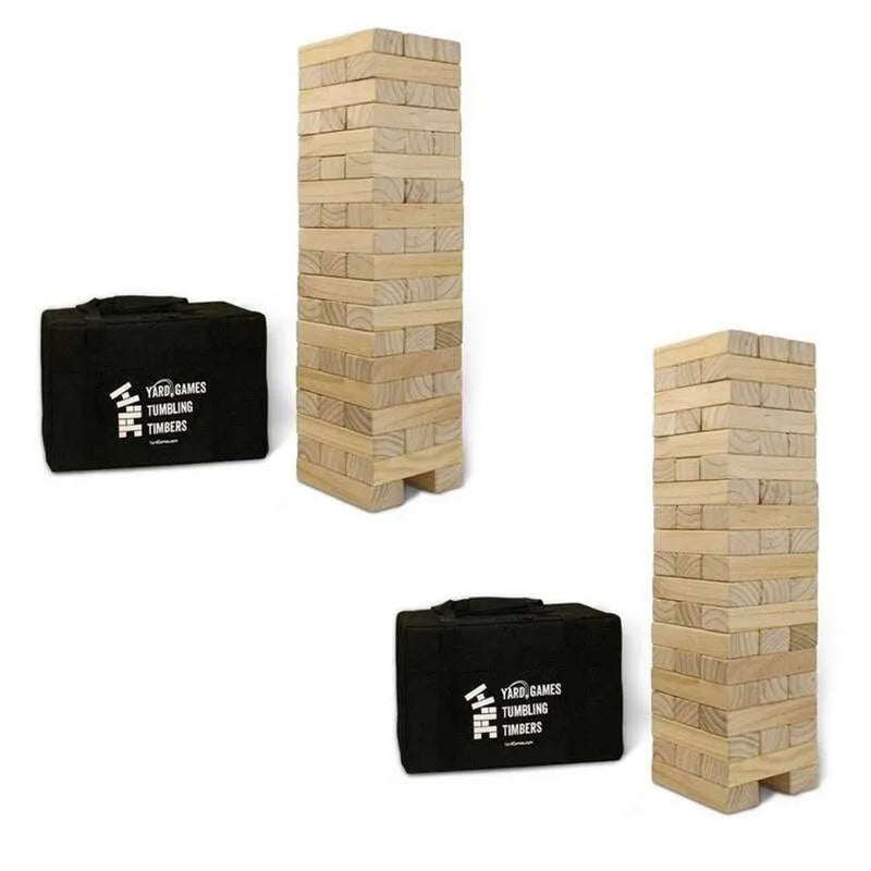 2-Pack, Holzstapelspiel mit Pine Blocks, 30 in.