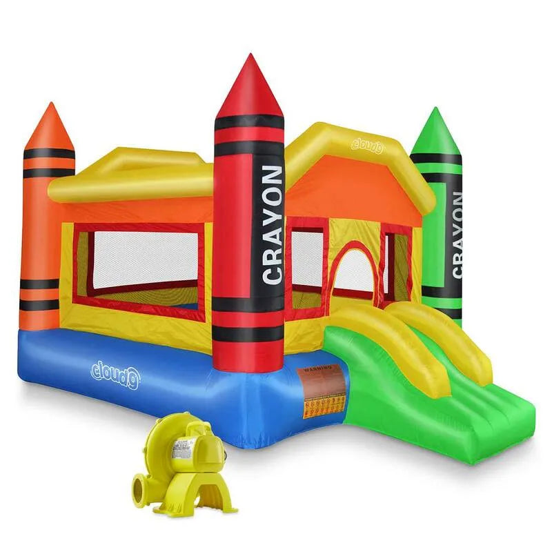 und Slide, Cloud 9 Mini Crayon Bounce House mit Blaser