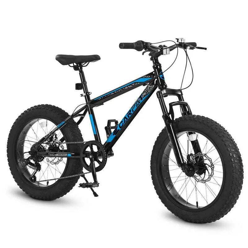 7-Stufen, Blue Full Shimano 7-Stufen Mountain Bike Fat Tire Bike Erwachsene / Jugendliche, 20 in.