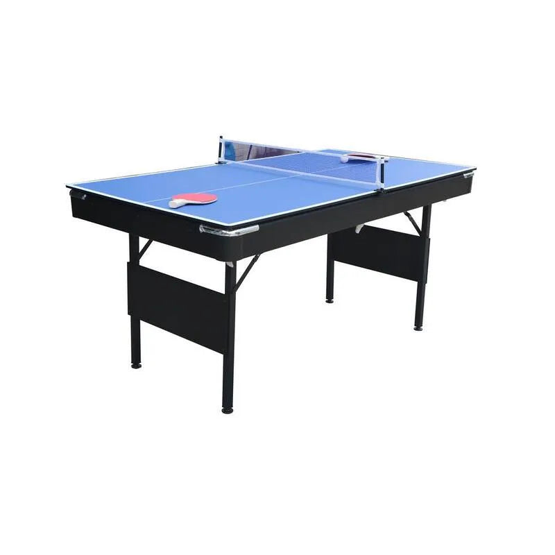 Spieltisch 3-in-1, 5, 5 ft, Pooltisch, Tischspiele, Tischtennis, Billardtisch, Multi-Spieltisch, Blau, 5.5 ft