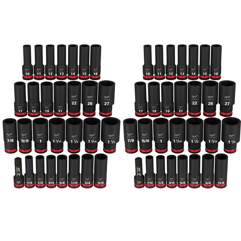 Milwaukee 58 Teile Point Impact Socket Set, 1/2 in.