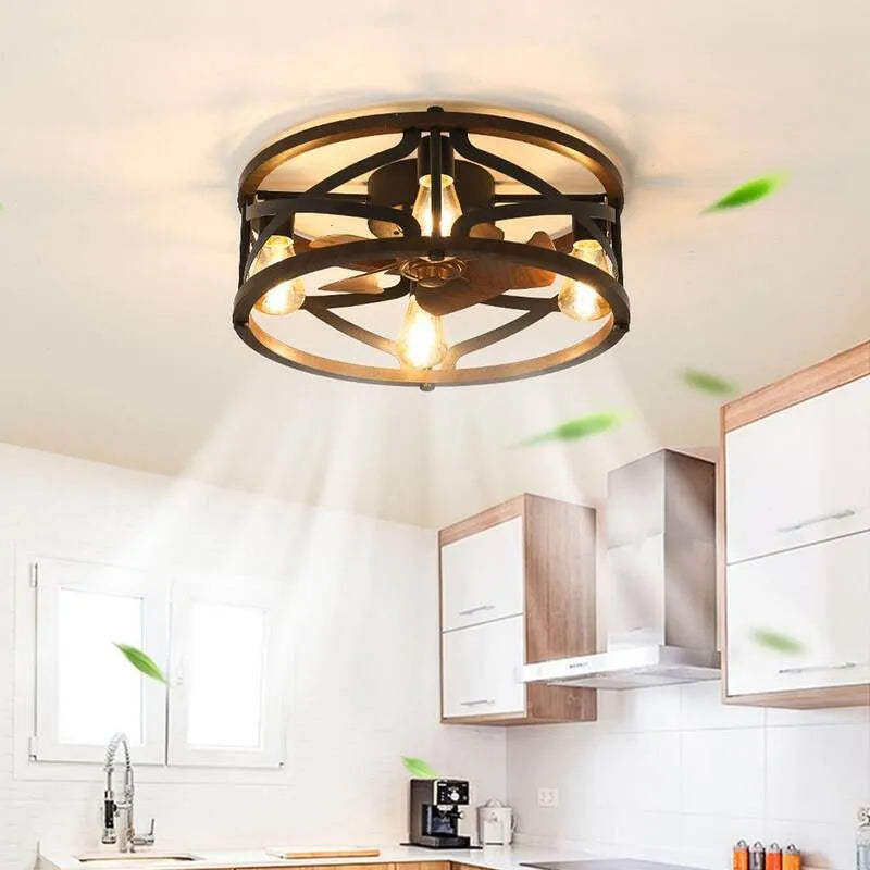 Deckenventilator, 18 in., Keine Garantie auf Glühbirnen, Innen, mit Fernbedienung, Braun, Deckenventilatoren mit Beleuchtung
