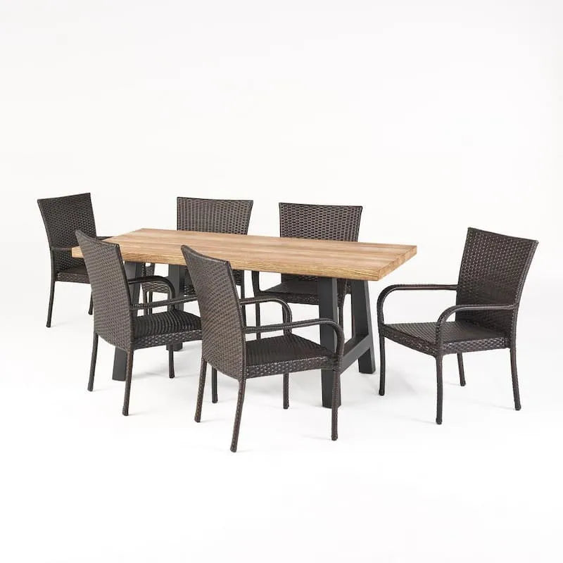 Garten Essgruppe 7 Teile, 30 in., Morrison, Brown