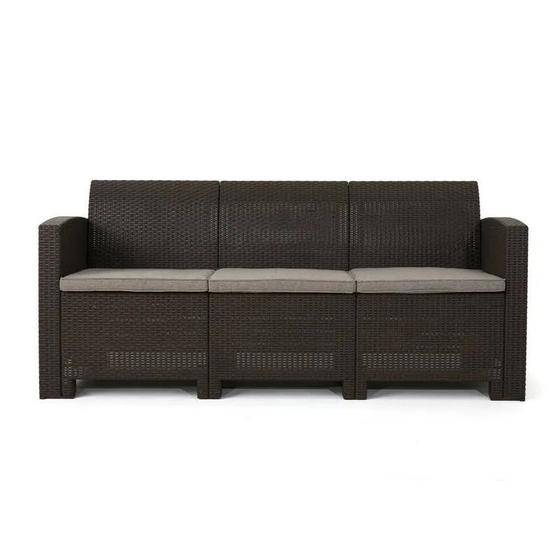 Schnittsofa, Garten, Patio, Brown, Beige, Wohnzimmer Modular Sitzgruppe, Garten-Sofas