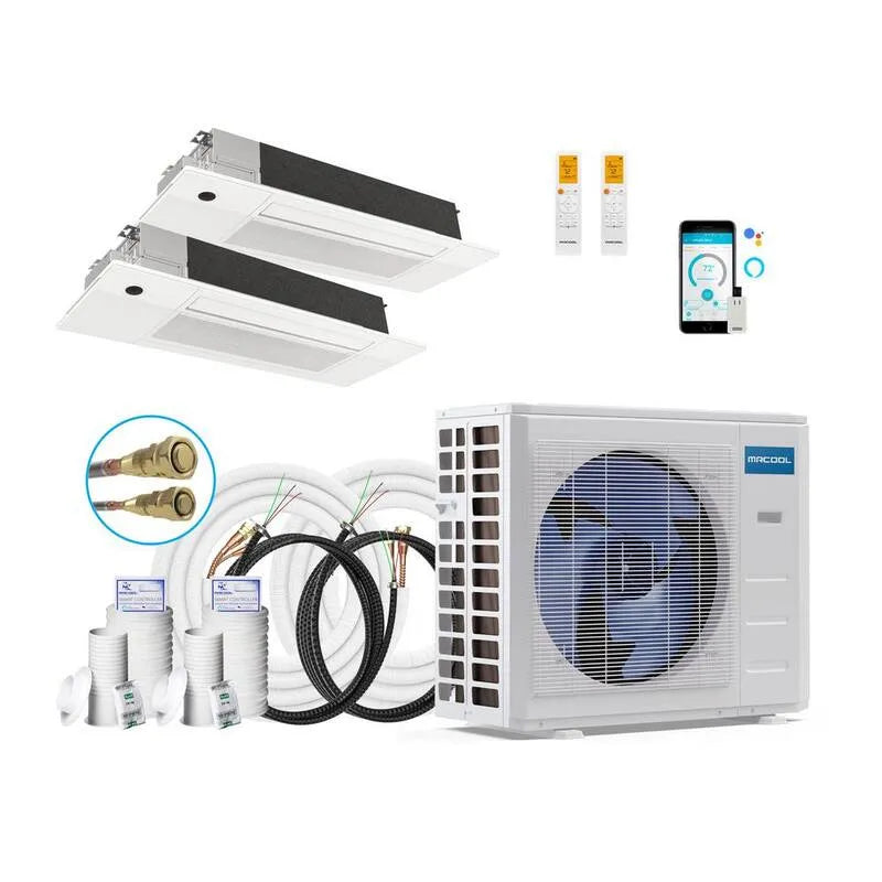 2. 25-Ton MRCOOL 2, 25-Ton kanalloses Mini-Split-System, 22 SEER, 24000 BTU, 25ft, 2-Zone, 12K, 24,000 BTU, 25,25ft, Weiß, Multi-Split-Systeme
