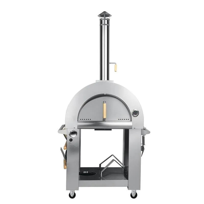 Gasfeuerte Garten-Pizzaofen, Holz, 32 in., Stahl
