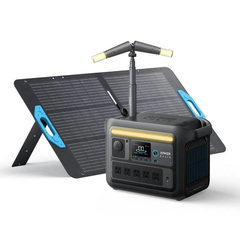 Generator C800X, Powerhouse 1200-Watt Push-Knopf Start Solargenerator mit Smart LED Display, SOLIX