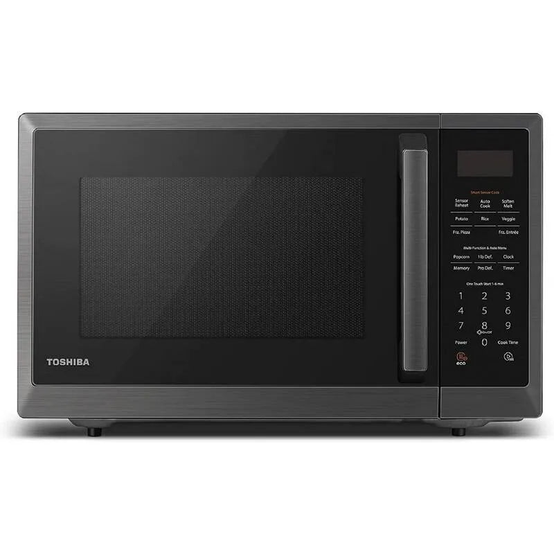 Toshiba Mikrowellenofen, 1. 2 cu. ft, Edelstahl, Eco Mode und Smart Sensor, Schwarz, 1.2 cu. ft