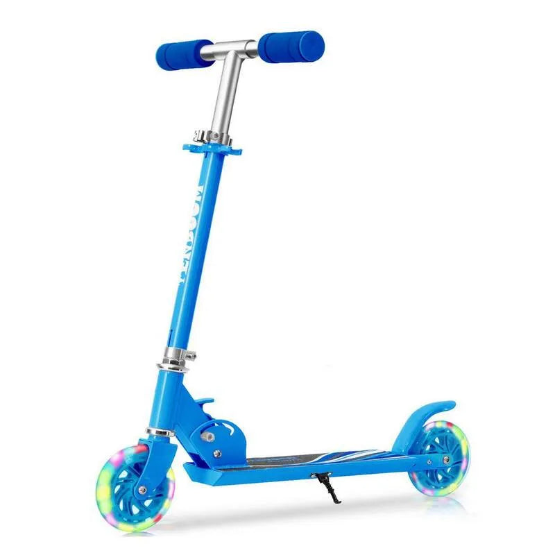 Hintere Bremse, beleuchtet und Klapp Kinder Scooter in Blau mit 3 Ebenen verstellbaren Griff und
