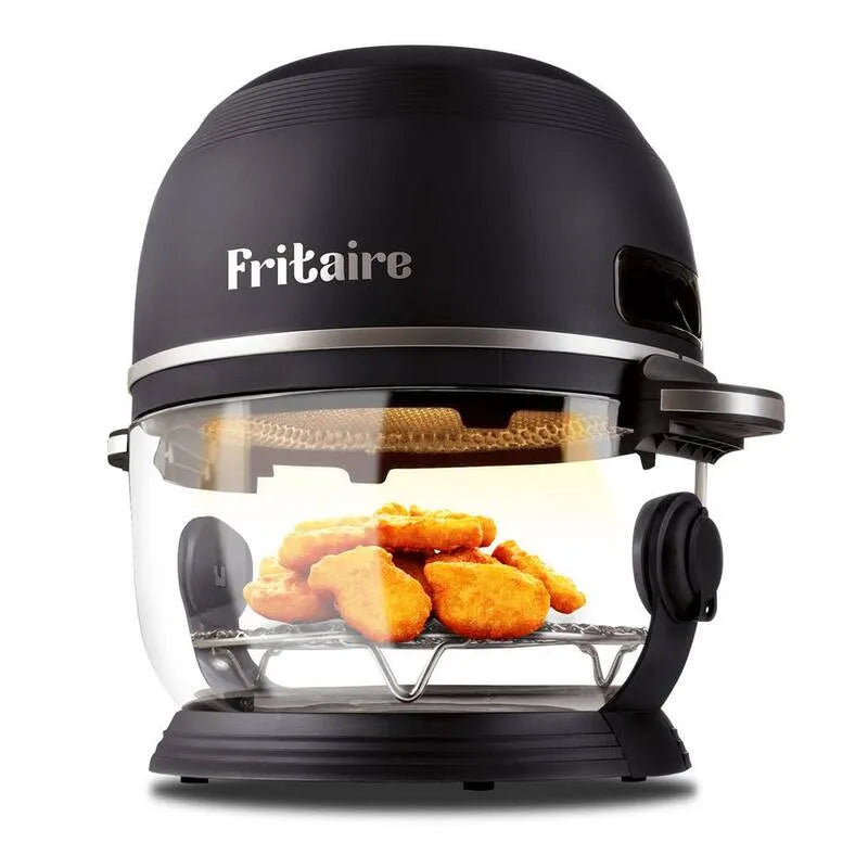 Glasschale, 5 qt, 6 Funktionen, Selbstreinigung, Rotisserie-Funktion, BPA-frei, Rotisserie/Tumbler, Schwarz