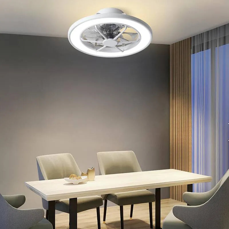 Deckenventilator, 18 in., Dimmable 3 CCT mit Rückraumlicht für Schlafzimmer, Innen