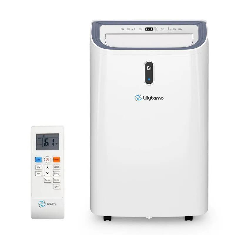 Luftentfeuchter, 14000 BTU, Fernbedienung, kompaktes tragbares Design, Wärmefunktion, 700 qm mit Fernbedienung, 14,000 BTU