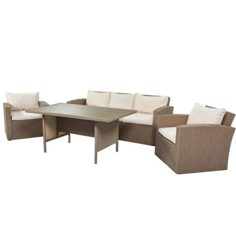 Garten Sofa, Vicxi, Brown, Beige, Wohnzimmersitz