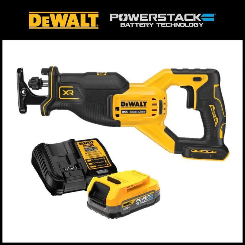 DEWALT MAX POWERSTACK Compact Batter Starter Kit, 20V, kabellos Design, kompakte, tragbare Bauweise, bürstenlos