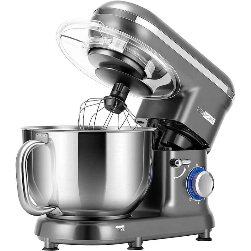 Stufen Silver Tilt-Head Küche Stand 660-Watt, 6 Qt, Dough Hook und Wire Whip
