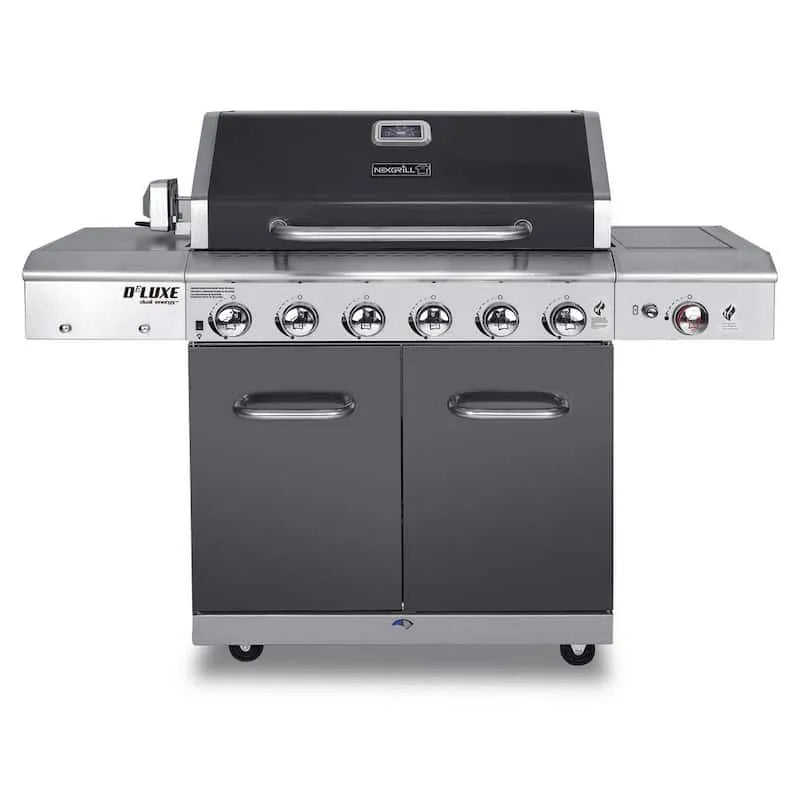 Brenner Propan Gasgrill 6-Burner, Keramiktechnologie, Rotisserie-Funktion, Flüssigpropan, Deluxe