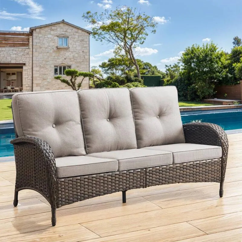Sofa, Garten, Brown, Beige, Wohnzimmer Sitzen, Garten-Sofas