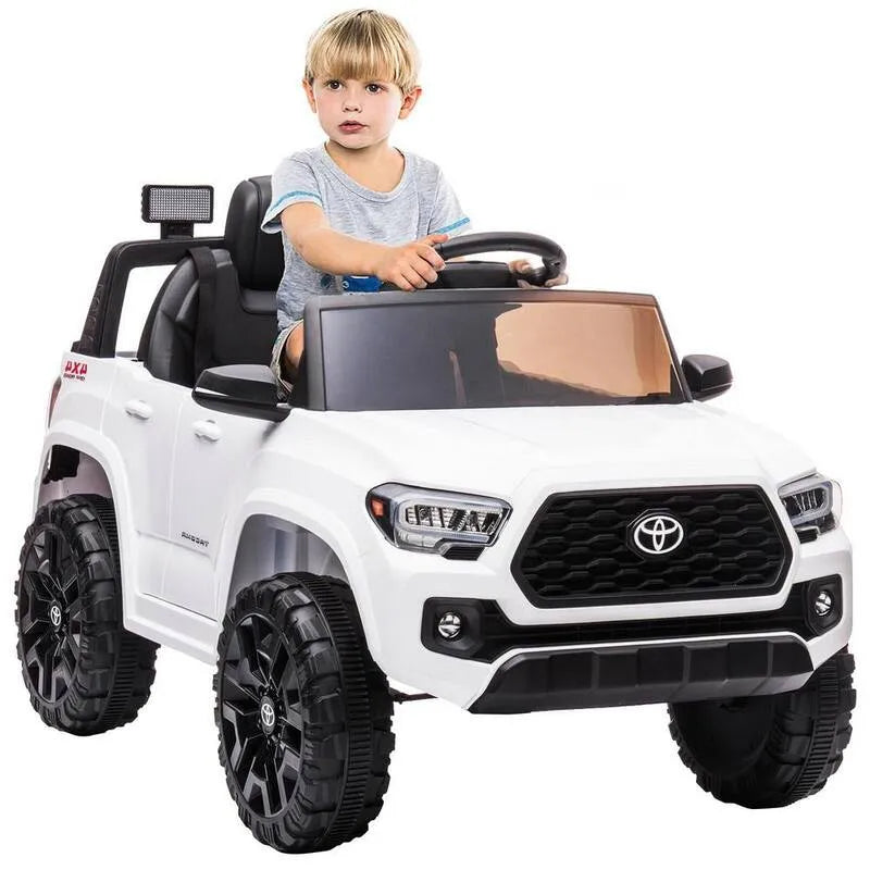 Lizenzierte Toyota Tacoma 12V Kids Ride on Car, Fernbedienung, offiziell, weiß