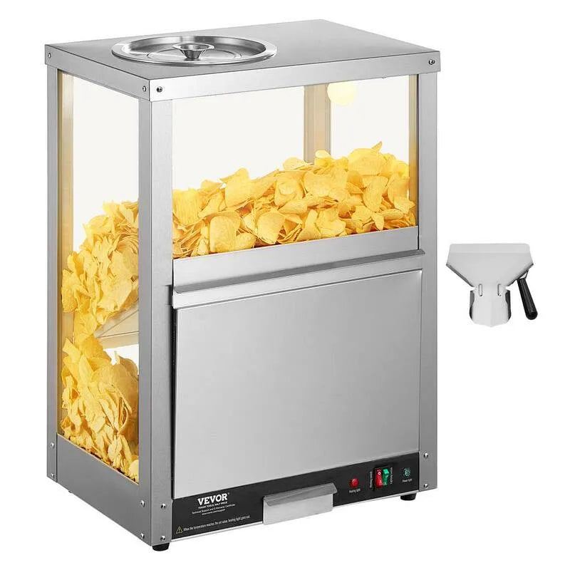 Heizbasis und Erwärmungslicht 1-Crocks, 84, 5 Qt, Kommerzieller Nacho Chip Warmer, Edelstahl Buffet Server mit 1-Crocks, Kommerzielles Design, 84.5 Qt