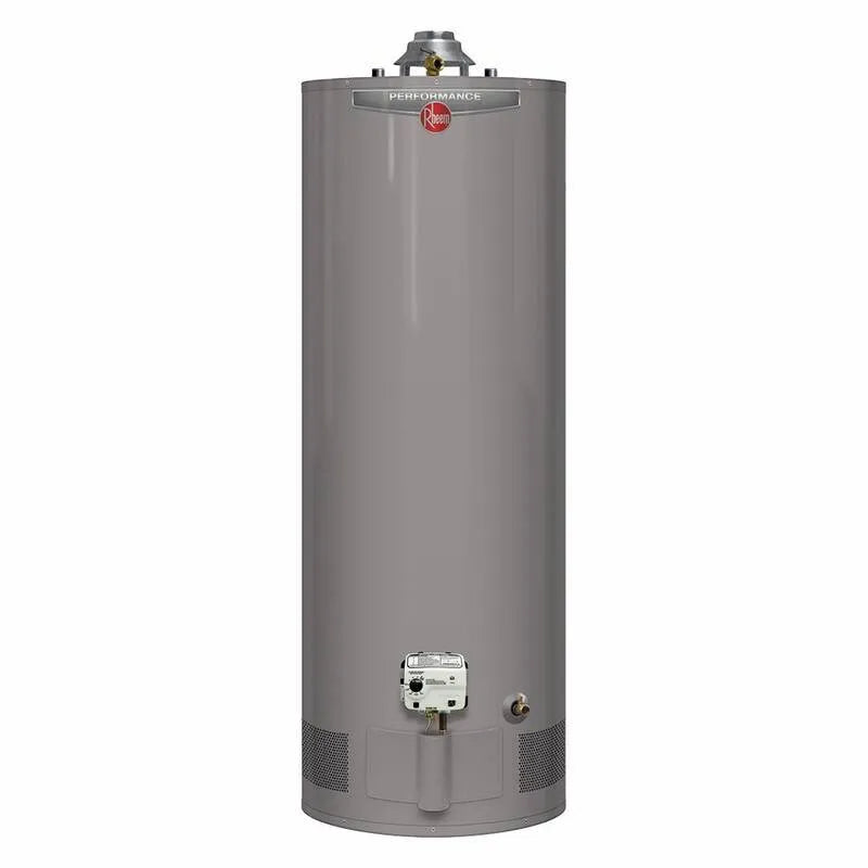 Warmwasserbereiter, 6-Year Rheem 6-Jahres-, 40 Gal, 40000 BTU, Erdgas, Leistung 40 Gal. Tall 40000 BTU Erdgas-Wasserbereiter mit Top-T und P-Ventil und Garantie, 40,000 BTU