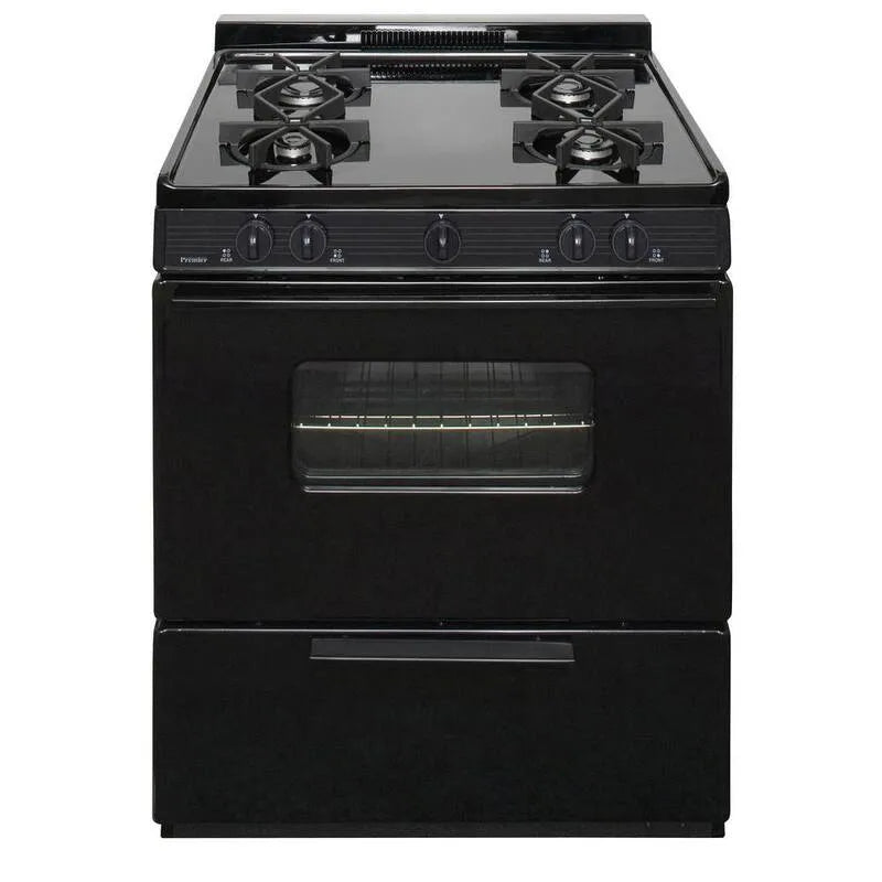 Gas Herd, 30 in., 3. 91 cu. ft, Gas Kochgeräte mit Brennerkonfiguration, Schwarz, 3.91 cu. ft, Gasherde mit einem Backofen