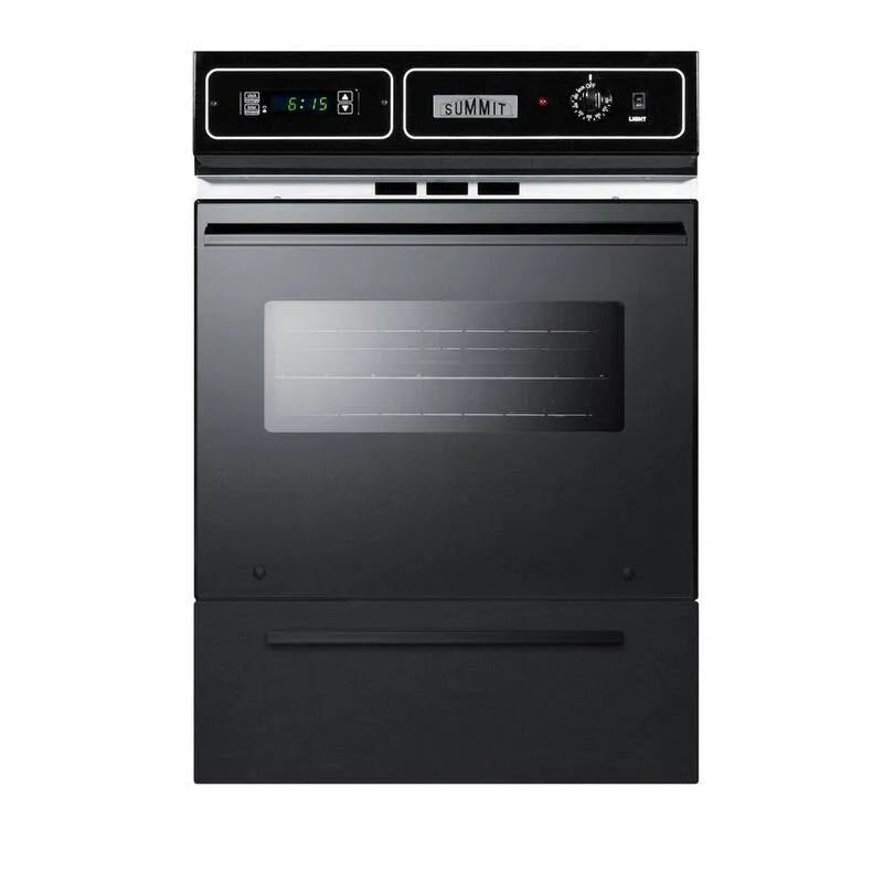 Summit Appliance, 24 in. Einzelner elektrischer Wandofen in Schwarz, Einzelne Elektrische Wandöfen