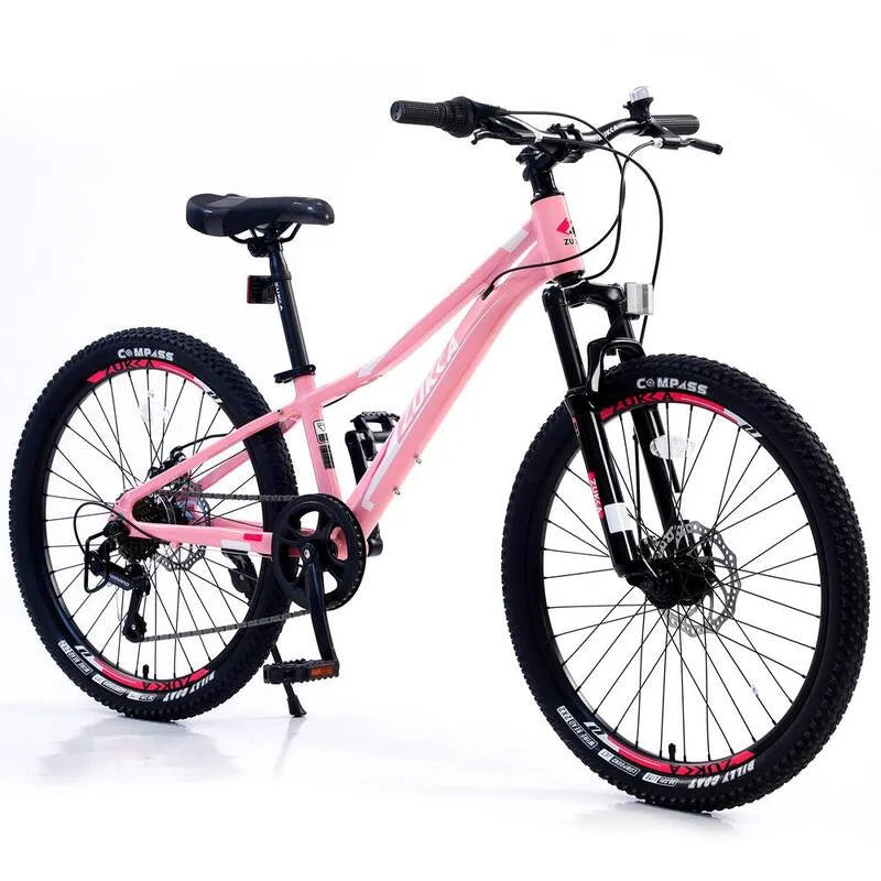 7-Stufen, Pink Girls und Boys Shimano 7-Stufen Mountain Bike, 24 in., Rot/Rosa, Fahrräder