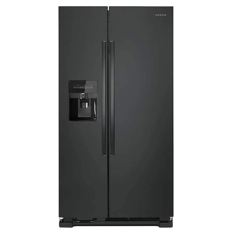 Amana, 21. 4 cu. Ft. Side-by-Side Kühlschrank in Schwarz, 21.4 cu. Ft