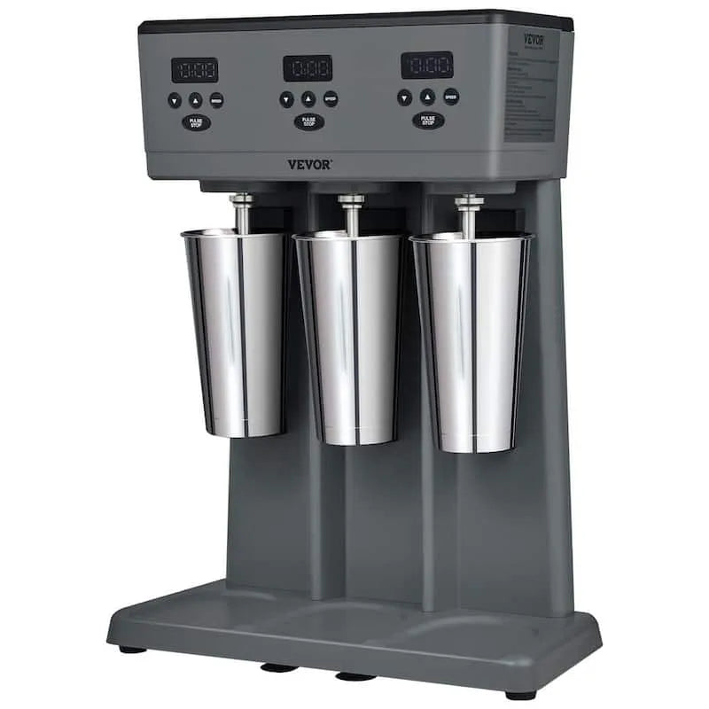 Auftisch Blender 375-Watt, 2, 16 Qt, Commercial-Grade Design, 375-Watt x 3 elektrische Milchshake-Maschine, Grau Milkshake Maker, 2.16 Qt