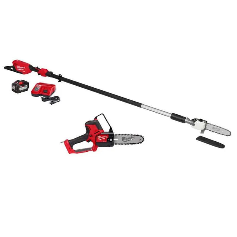 Milwaukee FUEL 10 M18 Bürstenloses Kabelloses Teleskop-Säge-Kit, 10 in., 18V, 8 in., Schnurloses Design, 12. 0 Ah Batterie, Beschneidungssäge, 12.0 Ah