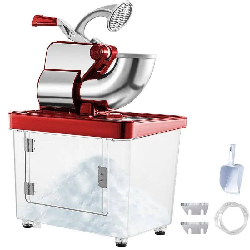 Watt Electric Snow Cone Machine 300-Watt, 1150 oz, Edelstahl, Commercial-Grade Design, Rot