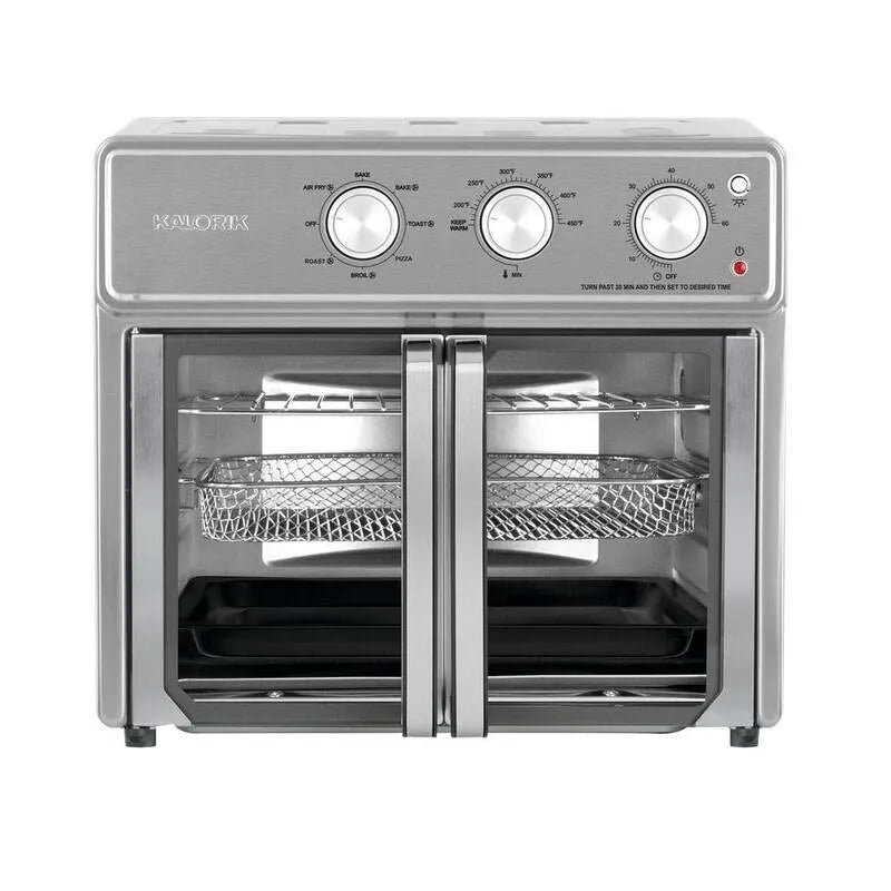 Air Fryer, 26 qt, Edelstahl, Hot-Air Auftisch Kocher, Schwarz/Edelstahl, Frittiergeräte
