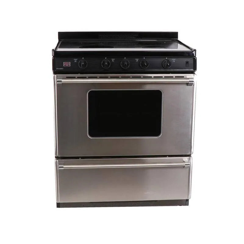 Electric Herd 4-Burner, 30 in., 3. 91 cu ft, Edelstahl, 3.91 cu. ft