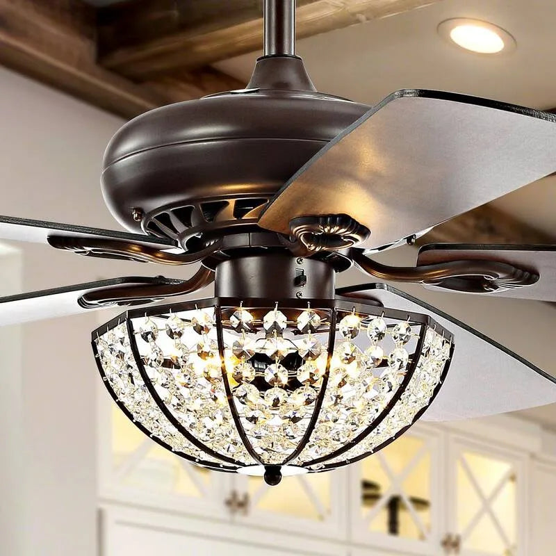 3-Licht Deckenventilator 3-Licht, 52 in., Öl geriebene Bronze, ferngesteuerte Luftzirkulation, Ölgeriebene Bronze, Deckenventilatoren mit Beleuchtung