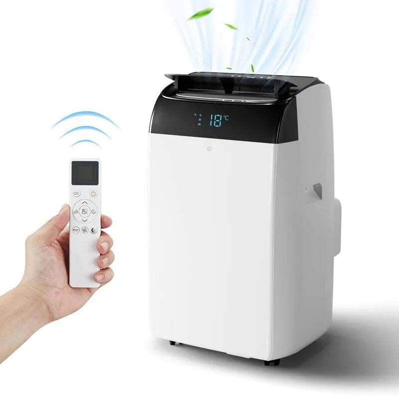Klimaanlage 12000 BTU Portable, mit Luftentfeuchter und Fernbedienung in weißem, kompaktem tragbarem Design, 550 Sq. Ft, 12,000 BTU