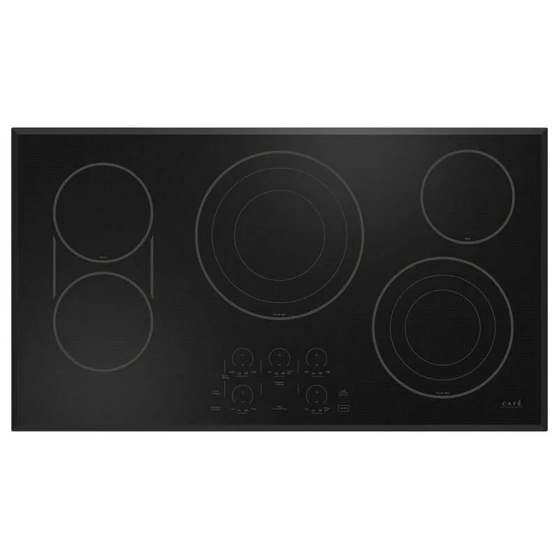 Cafe Smart Radiant Electric Touch Steuerung Kochfeld, 36 in., 5 Burner, Schwarz