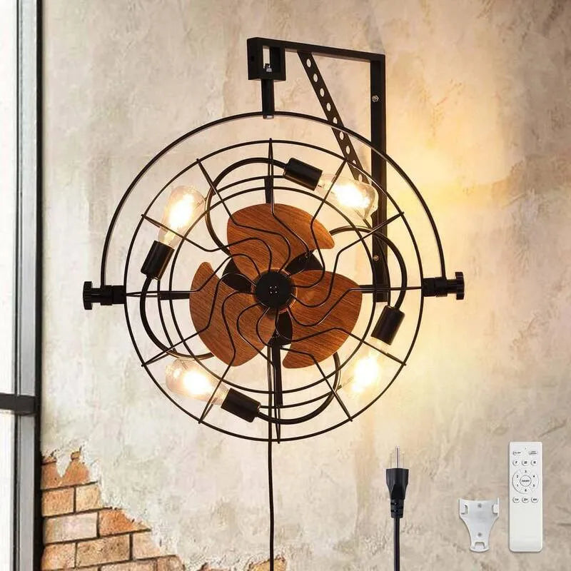 Deckenventilator, 20 in., Fernbedienung, Innen, Reversibel, Schwarz, Deckenventilatoren mit Beleuchtung