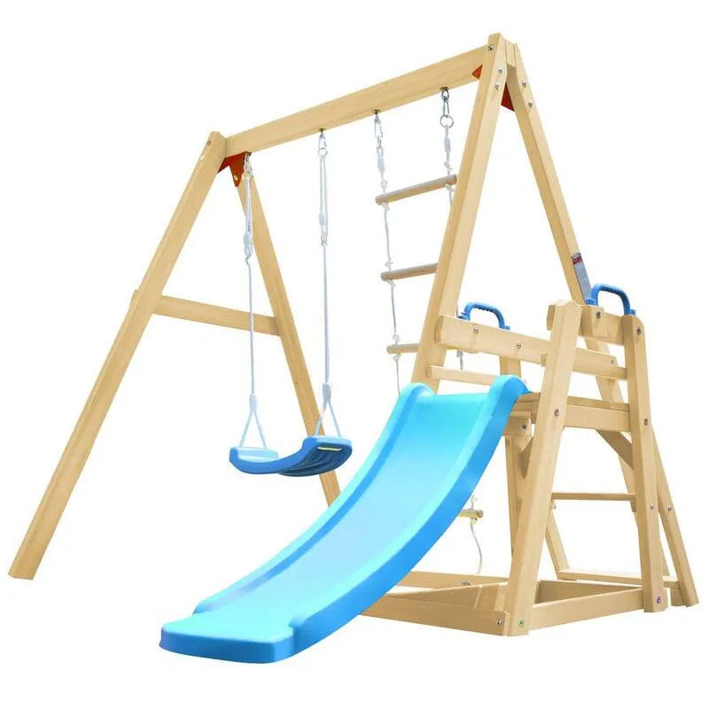 Garten Wooden Swing Set, Wooden Swing Set mit Slide für Kleinkinder