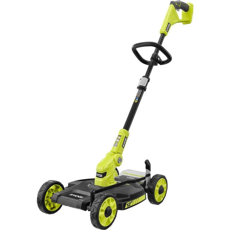 RYOBI 3-in-1 Rasentrimmer, 18V, 12 in., kabellos Akku 3-in-1 Mäher, Werkzeug Only, kabellos Design