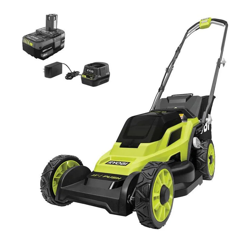 RYOBI, 18V, 13 in., 4. 0 Ah, Schnurlos Design, Batterie, Ladegerät, 4.0 Ah