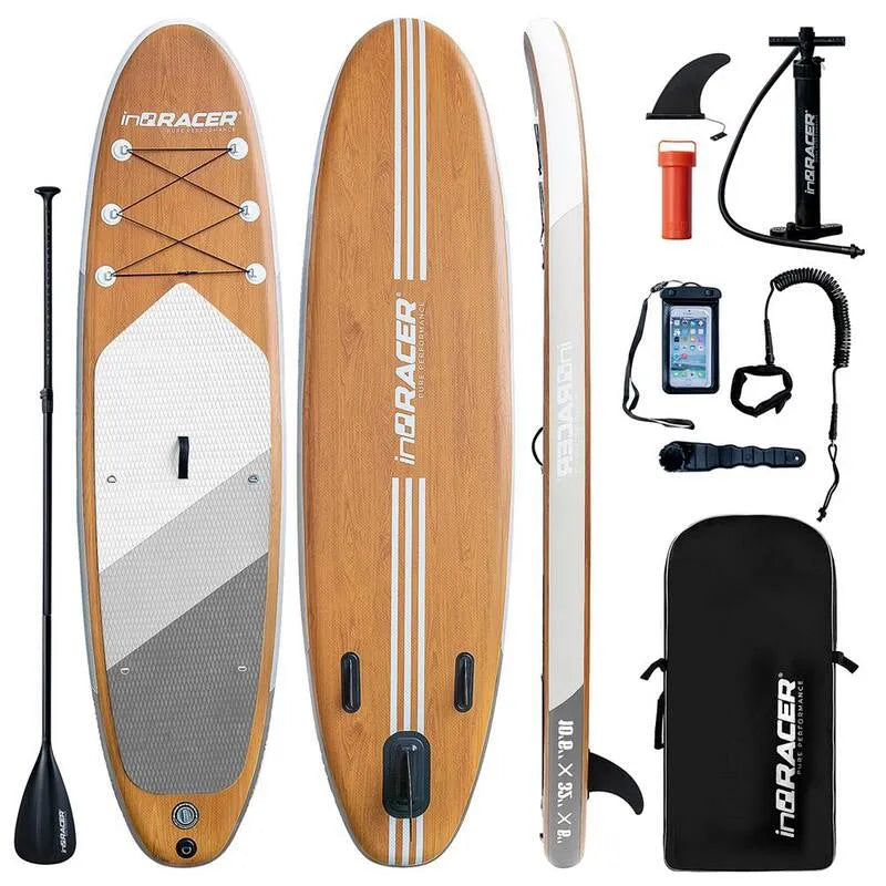 Up Paddle Board, 11 ft, aufblasbarer Stand, Grün, Stand-up-Paddleboards