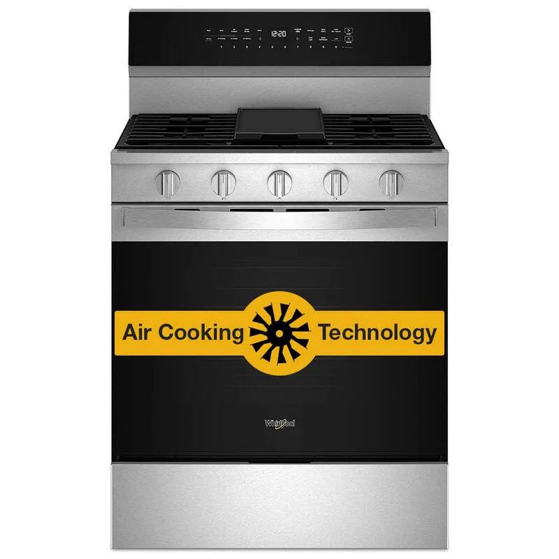Whirlpool 5-Burners Freistehende Gas Smart Herd, Edelstahl, 30 in.