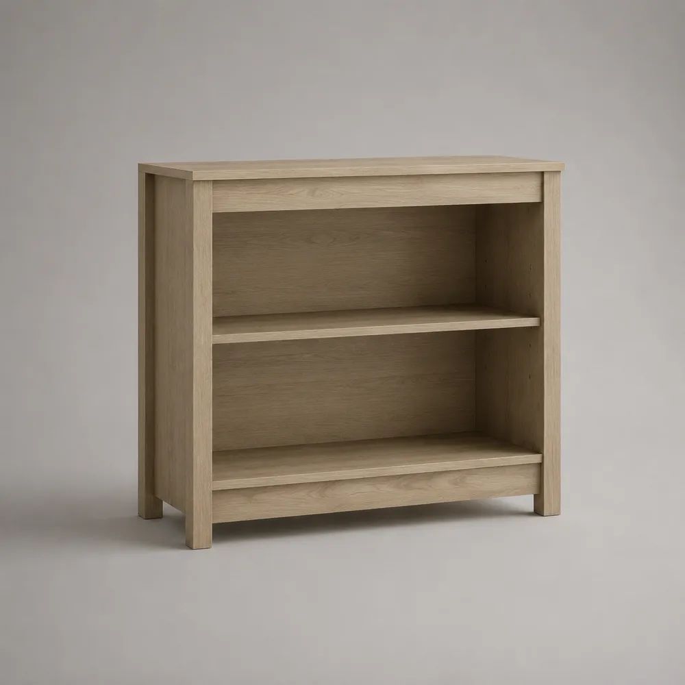 Bücherregal Standregal aus Spanplatte mit Eichenholzdekor, 80 × 30 × 85 cm, Hellbraun