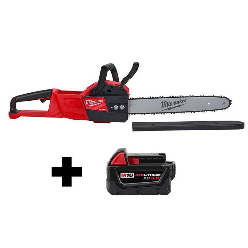 Milwaukee 5. 0Ah Kettensäge, 18V, 16 in., M18, bürstenlos, Akku, 5.0Ah