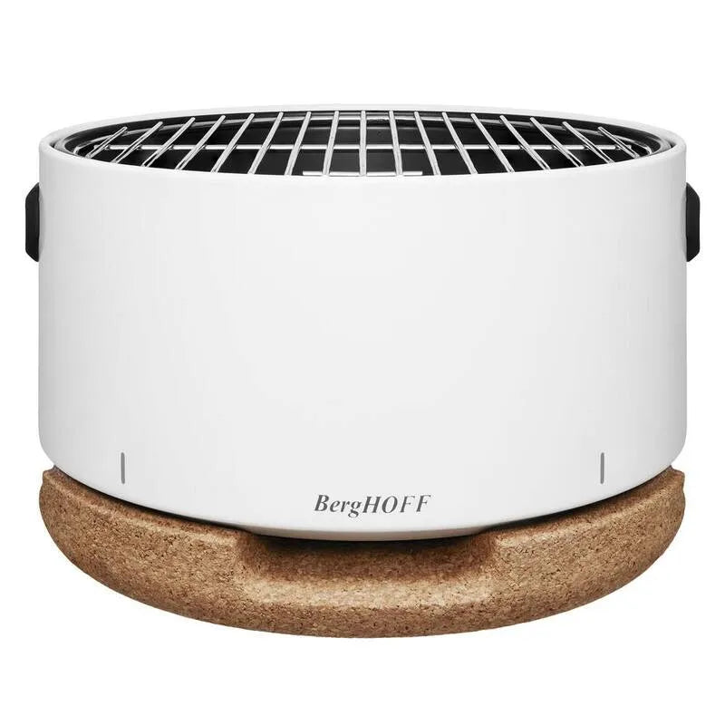 Holzkohlegrill, tragbares, kompaktes tragbares Design, weiß