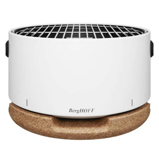 Holzkohlegrill, tragbares, kompaktes tragbares Design, weiß